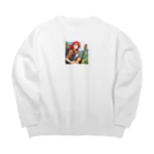 the blue seasonの青木茜（あおき あかね） Big Crew Neck Sweatshirt