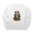 Vasetti_pressのカッコイイパイソン Big Crew Neck Sweatshirt