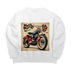 ロックンロールのバイク Big Crew Neck Sweatshirt