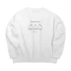 うさぎ雑貨のお店 Charoccinoのうさけちゅ Big Crew Neck Sweatshirt