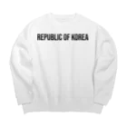 ON NOtEの韓国 ロゴブラック Big Crew Neck Sweatshirt