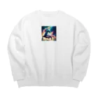 shima shopの天翔けるユニコーン Big Crew Neck Sweatshirt