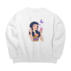 ダリアのコスメ女子 Big Crew Neck Sweatshirt