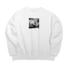 NYNANTのモノクロ　世界遺産　ウェストミンスター宮殿　ビッグベン Big Crew Neck Sweatshirt