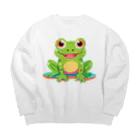 Tiny Cute Crittersのかわいいカエル Big Crew Neck Sweatshirt