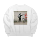 むぎライアンの戦争と平和 Big Crew Neck Sweatshirt