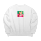 《Derekの絶賛工房中！》のイケイケ猫ちゃん Big Crew Neck Sweatshirt