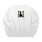 ことこと♂@トレーダーの黒猫　紳士 Big Crew Neck Sweatshirt