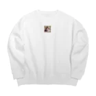 RyUぶらんどの可愛い猫ちゃん Big Crew Neck Sweatshirt