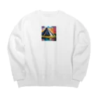 YoMiTの有名な観光スポットをイメージした画像：チチェン・イッツァ（メキシコ） Big Crew Neck Sweatshirt