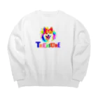 orangeandblueのTreasure（柴犬） Big Crew Neck Sweatshirt