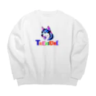 orangeandblueのTreasure（シベリアンハスキー） Big Crew Neck Sweatshirt