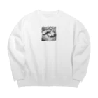 YoMiTの有名な観光スポットイメージ画像：メルボルンのフェデレーションスクエア（オーストラリア、メルボルン） Big Crew Neck Sweatshirt