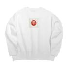 ワンダーワールド・ワンストップのシンプルなPIZZAロゴ入りデザイン Big Crew Neck Sweatshirt