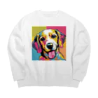 Tiny Cute Crittersのカラフルないぬ Big Crew Neck Sweatshirt