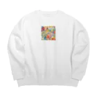 Kagarinのフラワー Big Crew Neck Sweatshirt