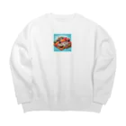 ワンダーワールド・ワンストップのカラフルなユニークな寿司 Big Crew Neck Sweatshirt