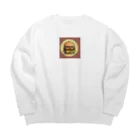 FUJIMON shopのバーガーバーガー Big Crew Neck Sweatshirt