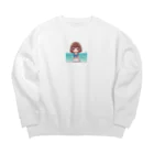 ワンダーワールド・ワンストップの海辺のかわいい女の子③ Big Crew Neck Sweatshirt