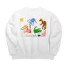 おててのどうぶつえんのおててのどうぶつえん Big Crew Neck Sweatshirt