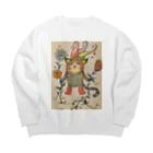 suuのカラフル猫 Big Crew Neck Sweatshirt