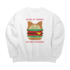 elmi_niikawaのネコバーガー Big Crew Neck Sweatshirt