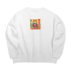 人生Storeの勇者猫 Big Crew Neck Sweatshirt