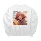 ぶーたんの紅葉の中で輝く彼女 Big Crew Neck Sweatshirt