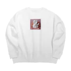 デザインマジックボックスのねこのメロディ Big Crew Neck Sweatshirt