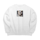 デザインマジックボックスのアメリカン・ペーパーキャット Big Crew Neck Sweatshirt