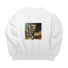 P.H.C（pink house candy）の獲物を求めて歩くヒョウのグッズ Big Crew Neck Sweatshirt