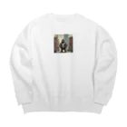 oki プリントショップの都会で暮らすゴリラ Big Crew Neck Sweatshirt