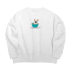 HARERUYA59のブルドック風　カプチーノ風呂 Big Crew Neck Sweatshirt