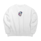 おちょファクトリーのユニちゃん Big Crew Neck Sweatshirt