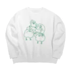 mugny shopのダンスとりもち(グリーン) Big Crew Neck Sweatshirt