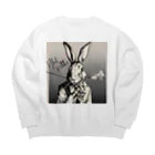 ニヒルうさぎ屋さんのニヒルうさぎ Ⅱ Big Crew Neck Sweatshirt