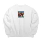 iikyanの恐竜① Big Crew Neck Sweatshirt