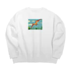 iikyanの恐竜⑦ Big Crew Neck Sweatshirt