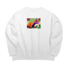 iikyanの恐竜㉓ Big Crew Neck Sweatshirt