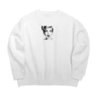 aoyama1964の驚く女性 Big Crew Neck Sweatshirt