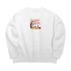 無類の酒好きの桜の下で花見酒 Big Crew Neck Sweatshirt