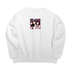 KSK SHOPの美少女アイドルグループ Big Crew Neck Sweatshirt