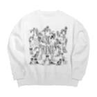 inu-sanの大きな犬はみんな友達 Big Crew Neck Sweatshirt