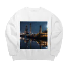 夜景ショップの夜景の綺麗な埠頭のグッズ Big Crew Neck Sweatshirt