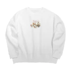 tsuncoの和風な茶器のミニマルデザイン Big Crew Neck Sweatshirt