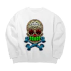 Hinakagoのメキシカンスカル Big Crew Neck Sweatshirt