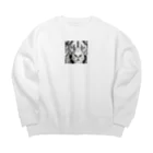 YURU_charaの王者の紋章 Big Crew Neck Sweatshirt