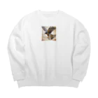 千裕アトリエ（いつもありがとう）のカラカラ (Peregrine Falcon) Big Crew Neck Sweatshirt