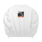 pannacotta1110の左手はそえるだけ Big Crew Neck Sweatshirt