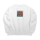 moribouのラグビーのピクセルアートグッズ Big Crew Neck Sweatshirt